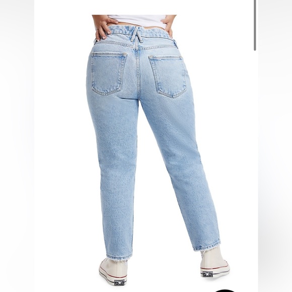 GOOD AMERICAN size 16 Good Girlfriend High 30" Inseam 'Lil Loose inLeg' $155 NEW - Picture 6 of 16